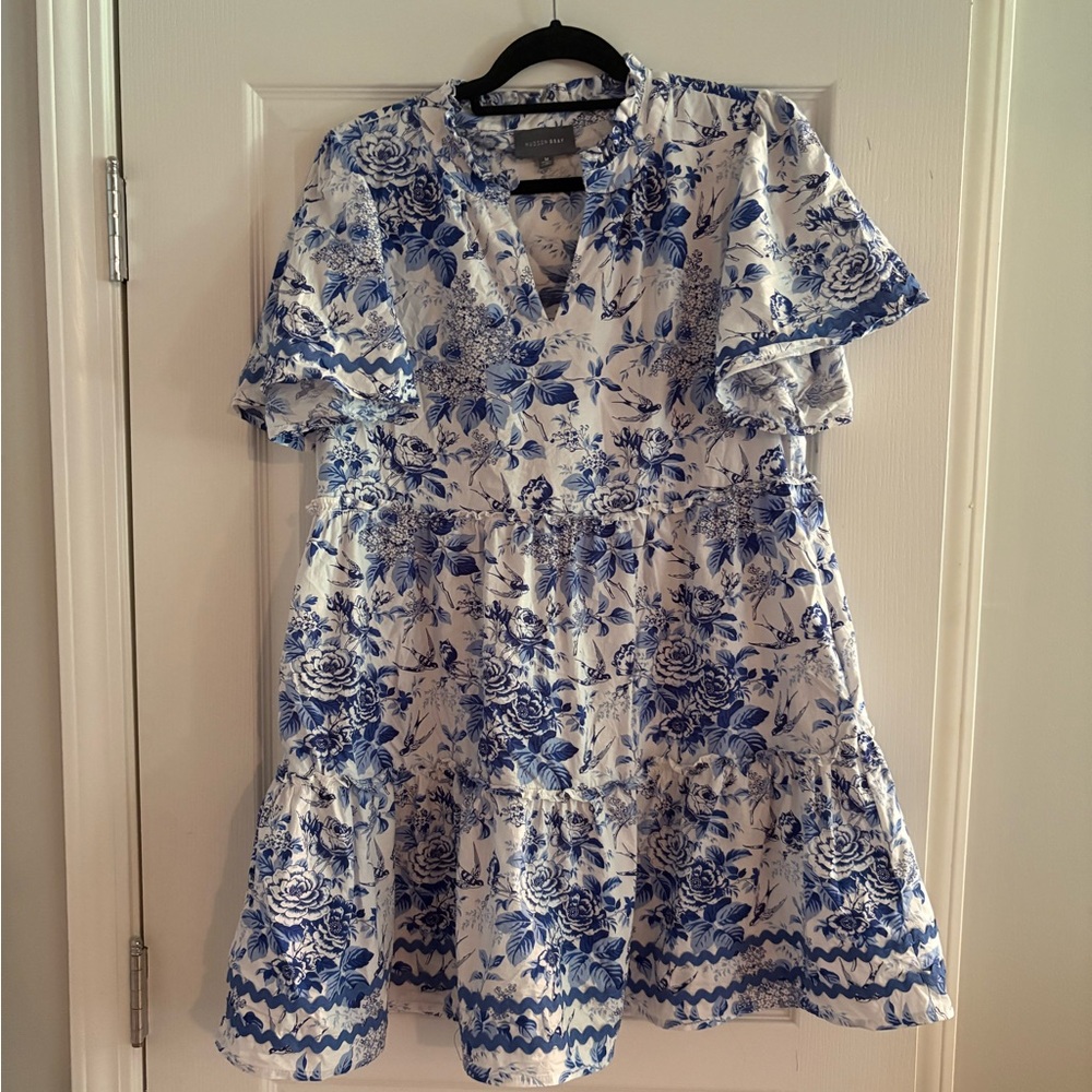 Hudson Gray Blue and White Floral Dress